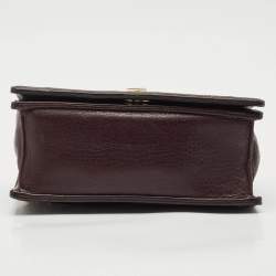 Pre Owned Dior Burgundy Cannage Leather Small Diorama Flap Bag