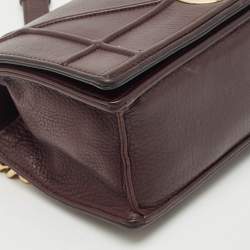 Pre Owned Dior Burgundy Cannage Leather Small Diorama Flap Bag