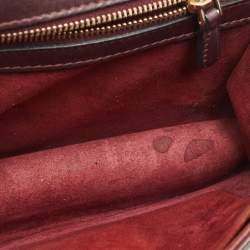 Pre Owned Dior Burgundy Cannage Leather Small Diorama Flap Bag