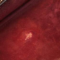 Pre Owned Dior Burgundy Cannage Leather Small Diorama Flap Bag