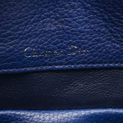 Pre Owned Dior Blue Leather Large Bar Tote