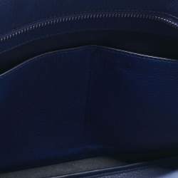 Pre Owned Dior Blue Leather Large Bar Tote