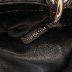 Pre Owned Dior Lady Dior Mini Satin Sequin Embroidered Bag