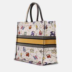Pre Owned Dior White Large Zodiac Pixel Zodiac Book Tote