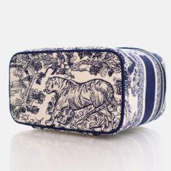 Pre Owned Dior Diortravel Vanity Case Toile de Jouy Canvas Bag