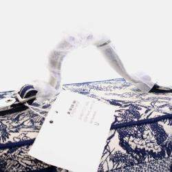 Pre Owned Dior Diortravel Vanity Case Toile de Jouy Canvas Bag