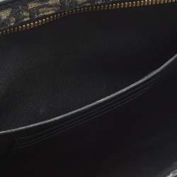Pre Owned Dior Navy Blue Oblique Canvas 30 Montaigne Pouch