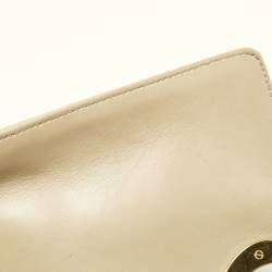 Pre Owned Dior Beige Cannage Leather Medium Caro Shoulder Bag
