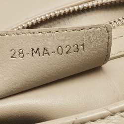 Pre Owned Dior Beige Cannage Leather Medium Caro Shoulder Bag