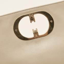 Pre Owned Dior Beige Cannage Leather Medium Caro Shoulder Bag