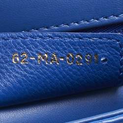 Pre Owned Dior Blue Cannage Leather Small Caro Shoulder Bag