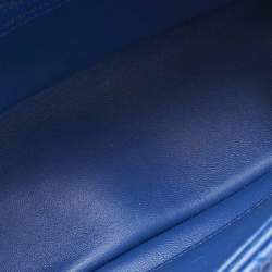 Pre Owned Dior Blue Cannage Leather Small Caro Shoulder Bag