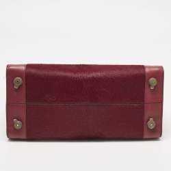 Pre Owned Dior Red Calfhair and Leather Medium Diorever Tote