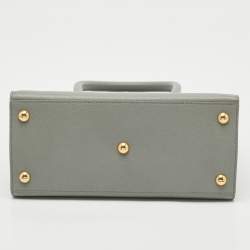 Pre Owned Dior Grey Leather Medium St Honoré Tote