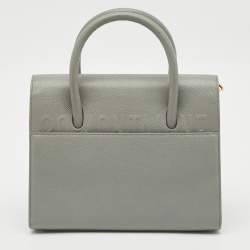 Pre Owned Dior Grey Leather Medium St Honoré Tote
