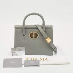 Pre Owned Dior Grey Leather Medium St Honoré Tote