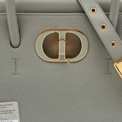 Pre Owned Dior Grey Leather Medium St Honoré Tote