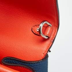 Pre Owned Dior Navy Blue Leather Medium Be Dior Flap Bag