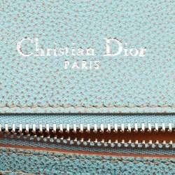 Pre Owned Dior Light Blue Leather Medium Diorama Shoulder Bag