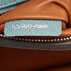 Pre Owned Dior Light Blue Leather Medium Diorama Shoulder Bag
