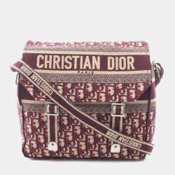 Pre Owned Dior Red Large Oblique Canvas Diorcamp Messenger Bag