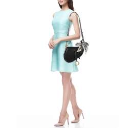 Pre Owned Dior Black Leather Saddle Bag