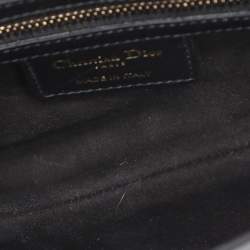 Pre Owned Dior Black Leather Saddle Bag