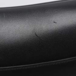 Pre Owned Dior Black Leather Saddle Bag