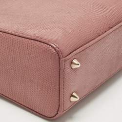 Pre Owned Dior Red Lizard Small Lady Dior Tote