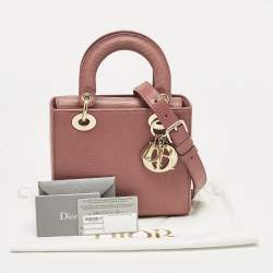 Pre Owned Dior Red Lizard Small Lady Dior Tote