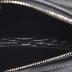 Pre Owned Dior Black/White Sequins and Leather Medium Lady Dior Tote