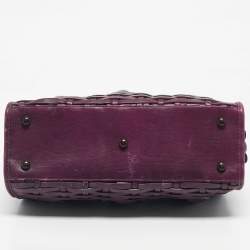 Pre Owned Dior Purple Woven Leather Limited Edition 0025 Samourai 1947 Satchel