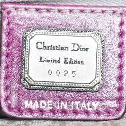Pre Owned Dior Purple Woven Leather Limited Edition 0025 Samourai 1947 Satchel
