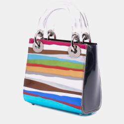 Pre Owned Dior Lady Dior Medium PVC Technical Fabric Handbag