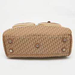 Pre Owned Christian Dior Beige Monogram My Dior Frame Pocket Satchel