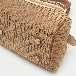 Pre Owned Christian Dior Beige Monogram My Dior Frame Pocket Satchel