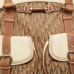 Pre Owned Christian Dior Beige Monogram My Dior Frame Pocket Satchel