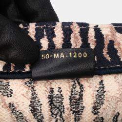 Pre Owned Dior Brown Large Embroidered Canvas Tie Dye Book Tote