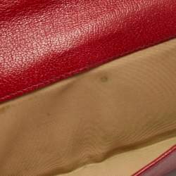 Pre Owned Dior Dark Red Leather Saddle Long Wallet