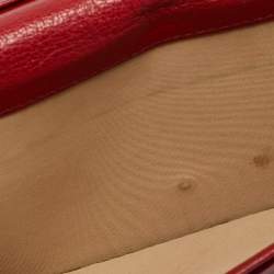 Pre Owned Dior Dark Red Leather Saddle Long Wallet