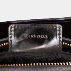 Pre Owned Dior Black Medium Patent Cannage Lady Dior