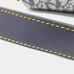 Pre Owned Dior Saddle Blue Canvas Shoulder Bag