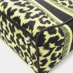 Pre Owned Christian Dior Lady D-Lite Medium Green Black Canvas Handbag