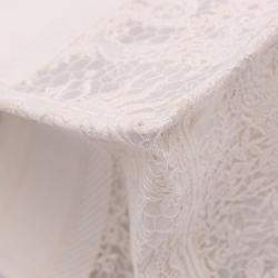 Pre Owned Dior Cream Medium Canvas D Lace Sun Embroidery Book Tote