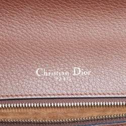Pre Owned Dior Brown Leather Medium Diorama Flap Shoulder Bag