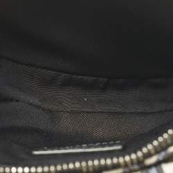 Pre Owned Dior Black/Blue Oblique Canvas and Leather Saddle Convertible Belt Bag