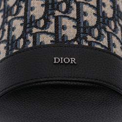 Pre Owned Dior Blue Oblique Canvas Thermo Bottle Holder