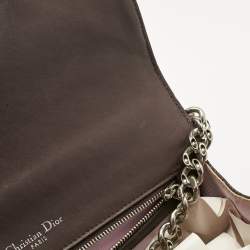 Pre Owned Dior Cacao Patent Leather Medium Diorama Shoulder Bag