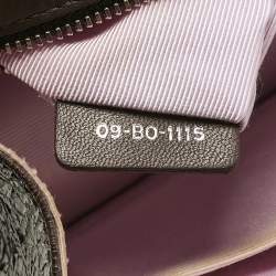 Pre Owned Dior Cacao Patent Leather Medium Diorama Shoulder Bag