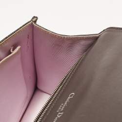 Pre Owned Dior Cacao Patent Leather Medium Diorama Shoulder Bag